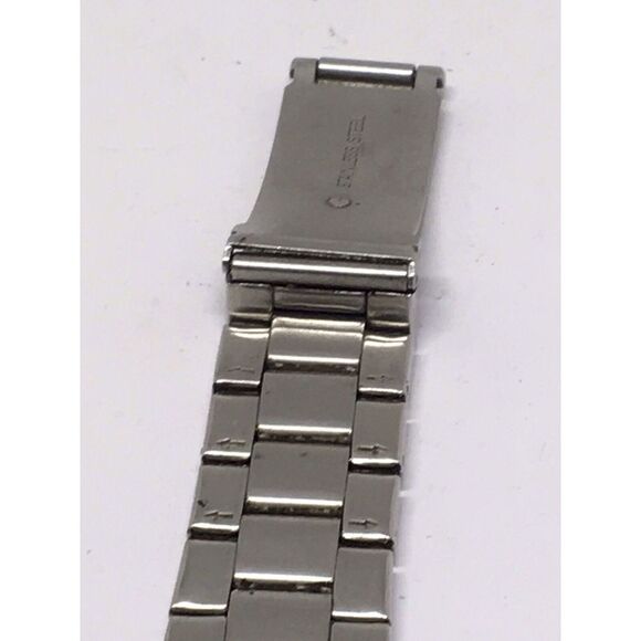 Fossil Stainless Steel Links Parts Silver No Pins Clasp Partial Band 20mm V913 - Picture 5 of 5